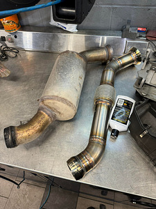 Downpipe Mercedes w211 + om648 / väljalaskesüsteemide ehitus (7 foto / 8)