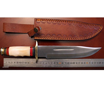 Нож bowie, нержавеющая сталь,чехол из натуральной кожи