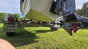Soome mootorpaat 3.85m + Evinrude 20/25hp + haagis (7 foto / 9)