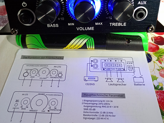 Усилитель HI FI 2×60w новый / 2×20w