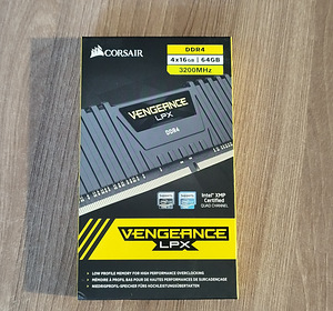 Corsair vengeance lpx ddr4 4x16 64 gb 3200 mhz. (1 foto / 3)