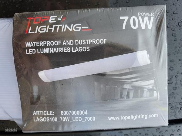 Водонепроницаемый и пыленепроницаемый светодиодный светильник / лампа 70 Вт (фото #1)