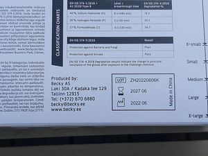 UUED WORTEX nitriilkindad, puudrita 100tk, suurus: XL (8 foto / 8)
