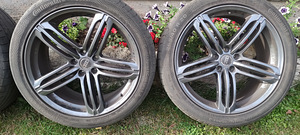 Литые диски Audi 20" + шины 5x112 (6 фото из 7)