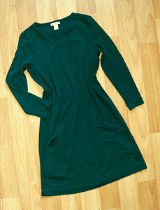 H&M tumeroheline kleit dresskleit S taskud (1 foto / 2)