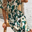 UUS rohelise kirju kleit M / 38 (foto #1)
