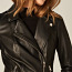 MOHITO черная кожаная куртка XS-S / 36 (фото #1)