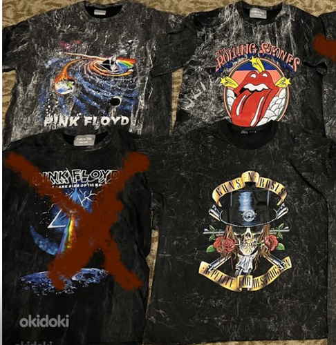 Футболка Pink Floyd, Rolling Stones , Guns N’Roses