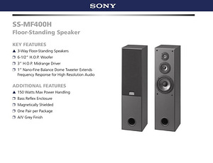 Kõlarid SONY SS-MF400 (2 foto / 10)