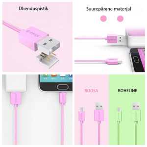 ORICO kvaliteetne kaabel USB2.0 -> Micro USB (2 foto / 5)
