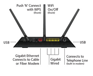 Netgear D7000 Nighthawk WiFi VDSL/ADSL Gaming Router (5 foto / 5)