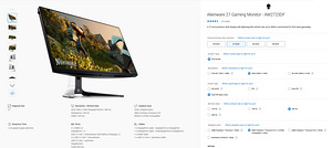 DELL Alienware AW2723DF 27" 1440p IPS 240(280)Hz (1 foto / 1)