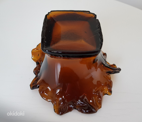 TET-i pruunist pudeliklaasist vaas ja väike kauss (фото #8)