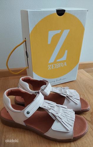 Zebra tüdrukute nahast sandaalid, uued, s. 39 (foto #1)