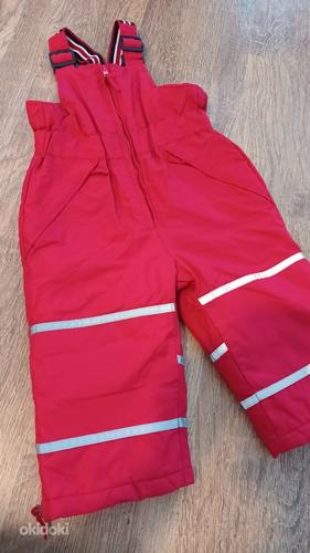 H&M зимние брюки с подтяжками s.80