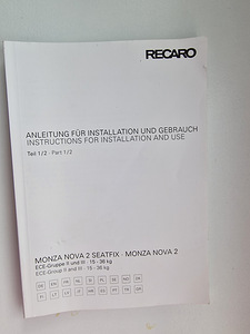 RECARO turvatool MONZA NOVA 2 SEATFIX, 15-36 kg (4 foto / 4)