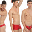 Нижнее белье мужское, красное, размер M 82 - 89см, 3 модели (фото #2)