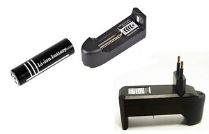 Violetne laser pointer - aku 18650 ja laadija komplektis (2 foto / 2)