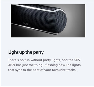XB21 EXTRA BASS™ Portable Wireless Speaker (2 foto / 4)