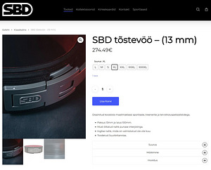 SBD TÕSTEVÖÖ 13mm / XL / 85-109cm (2 foto / 4)