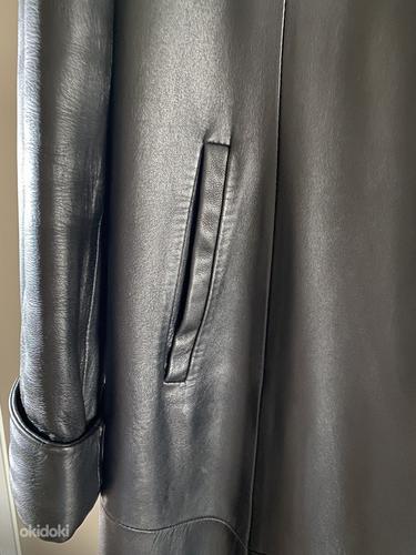 Пальто из натуральной кожи размер 42-44, черное (фото #4)
