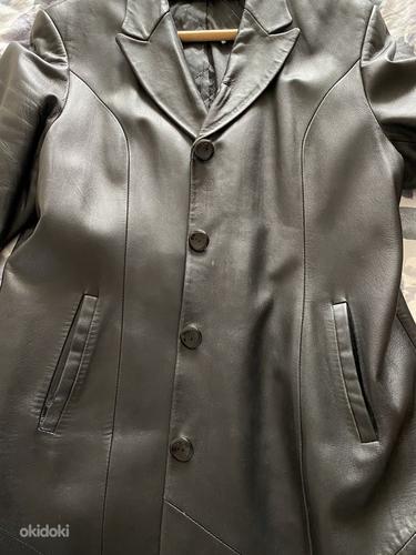Пальто из натуральной кожи размер 42-44, черное (фото #6)