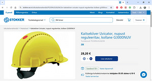 Kaitsekiiver Uvicator 3M nupust reguleeritav kollane UUS! (2 foto / 3)