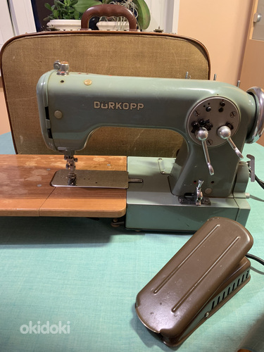Antiik. elekt. õmblusmasin DÜRKOPP kohvris 1954.a