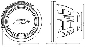 Subwoofer Alpine SWR-1522D Type-R 15 2000 w (3 foto / 3)