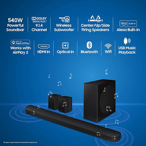9.1.4 kanaliga 540W soundbar helisüsteem Samsung HW-Q930B (2 foto / 7)