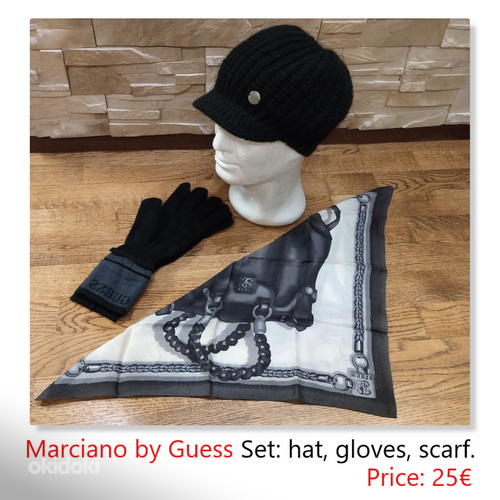 Marciano by Guess. Шапка, перчатки, платок. Комплект