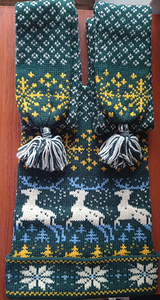 Скандинавская длинная шапка-шарф