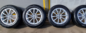 Audi A4 5×112 R17 оригинальные литые диски с хорошими шина (4 фото из 9)
