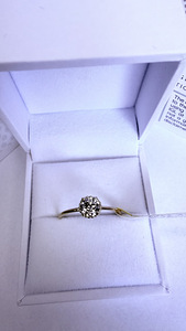 Uus kuldsõrmus 14K (585) 1,5g. 0,70ct (3 foto / 6)