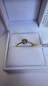 Uus kuldsõrmus 14K (585) 1,5g. 0,70ct (6 foto / 6)