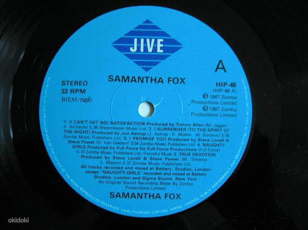 Samantha Fox "Samantha Fox " 1987 (фото #2)
