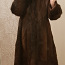 Шуба с капюшоном, из нутрии р.XL (фото #1)