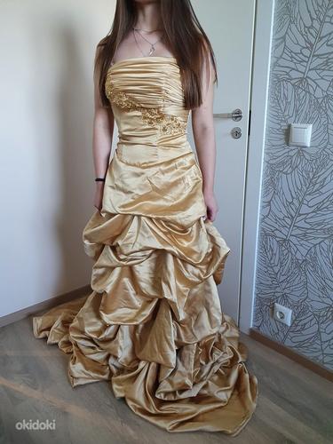 Золотое свадебное платье , новое р.36 (фото #2)