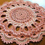 Розовый ажурный коврик handmade (фото #1)