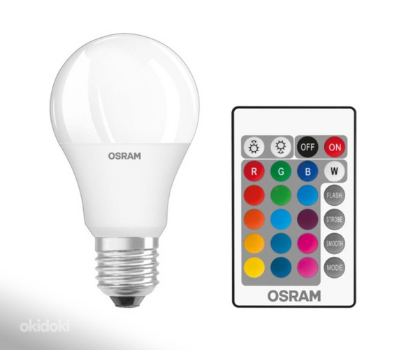 Лампочка Osram LED RGBW Classic A60 dimmable E27 9,7W + pult
