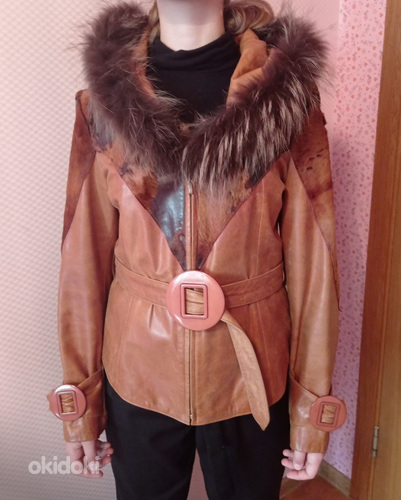 Кожаная куртка , размер 42 ( L) (фото #2)