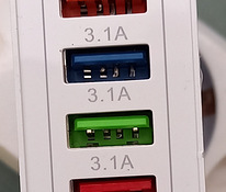4 USB peasaga adapter kiirlaadija 5Vx3A