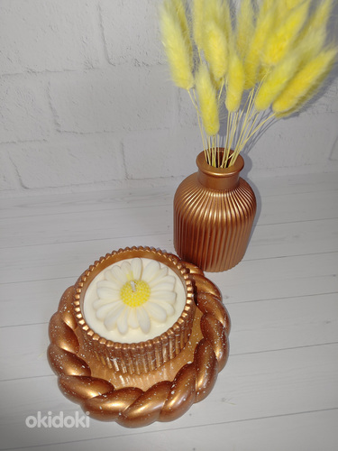 Подарочный набор из гипса со свечами (фото #2)