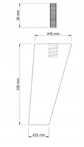 Mööblijalad 10 cm, 8 tk (4 foto / 4)