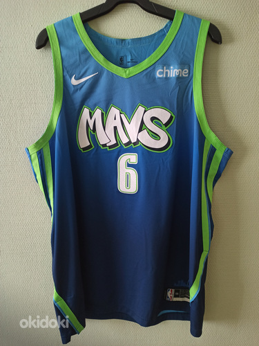 NBA Аутентичная Nike Dallas Mavericks City Джерси Порзингис 52