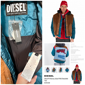 Diesel meeste Jope With Detachable Vest, poehind 450.- (3 foto / 3)