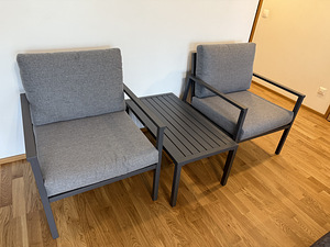 Aiamööbel, laud ja 2 tooli (2 foto / 4)