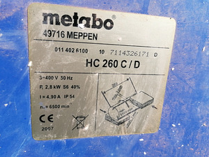 PAKSUS-HÖÖVELMASIN METABO HC260 C/D (3 foto / 3)