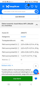 Kontinentaalvoodi 200×200 (2 foto / 4)