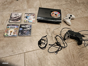 Sony Ps3 Super Slim Playstation 3 2 pulti + 5 mängu (1 foto / 1)